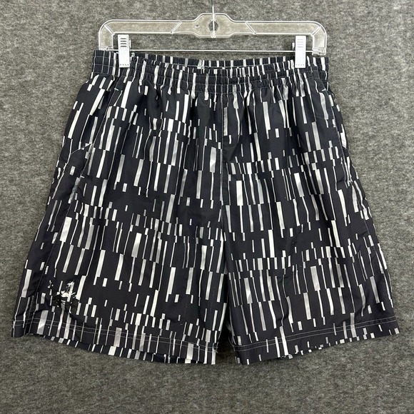 Under Armour Other - Under Armour Shorts Mens Large Geometric Gray Heatgear Gym Workout Lined 7" READ
